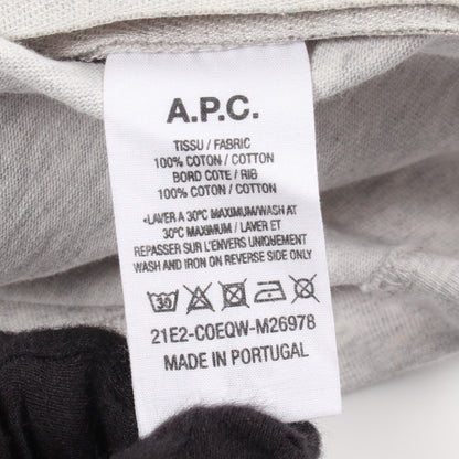 sacai × A.P.C. KIYO LOGO SIDEZIP 21SS 半袖Tシャツ コットン ライトグレー サカイ
