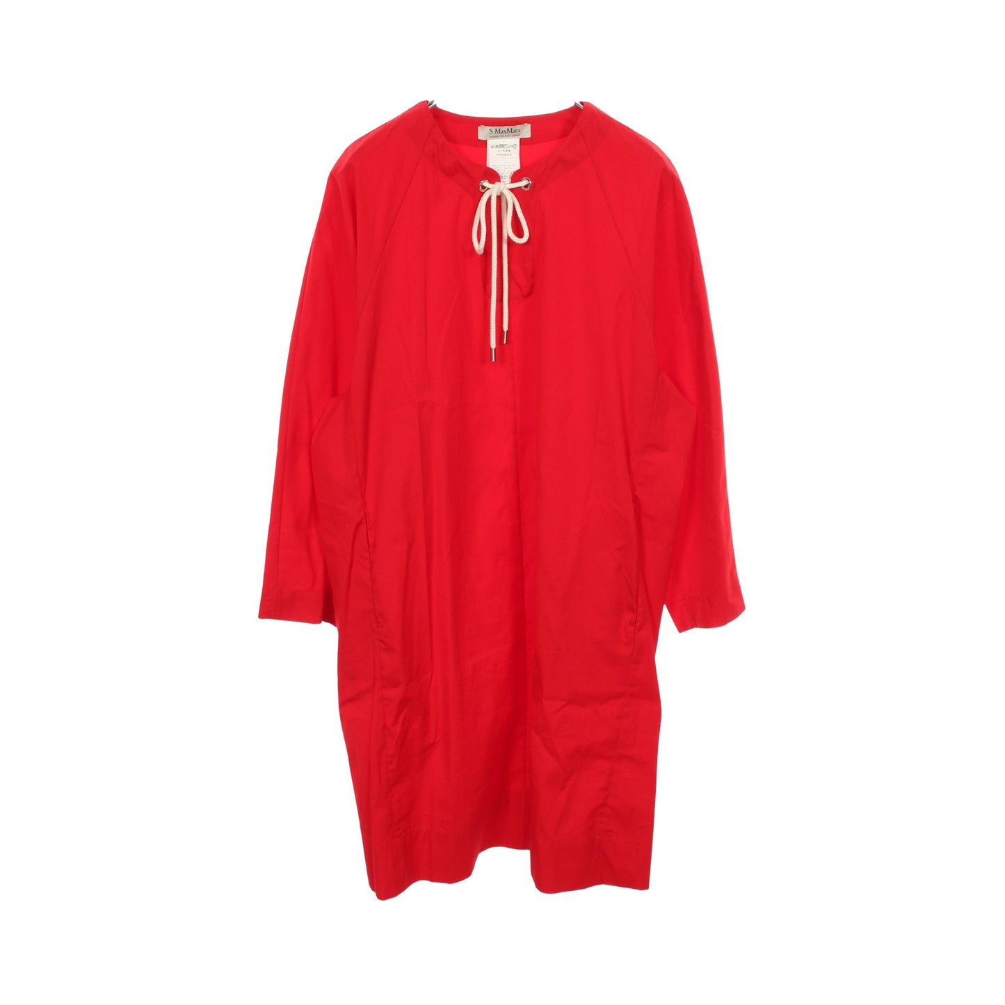 長袖 ワンピース コットン レッド エスマックスマーラ ワンピース S Max Mara