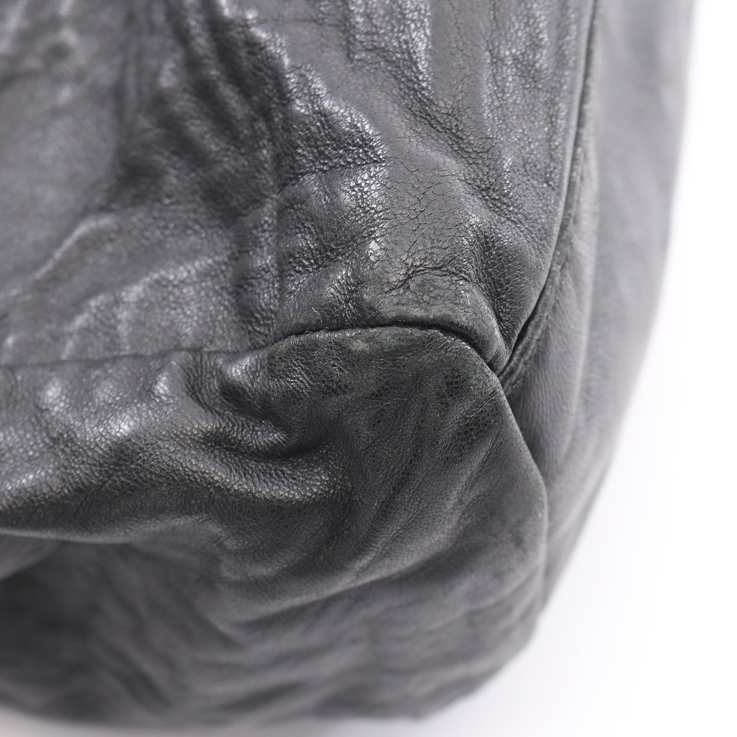 NAPPA ANTIQUE ショルダーバッグ トートバッグ レザー ブラック プラダ