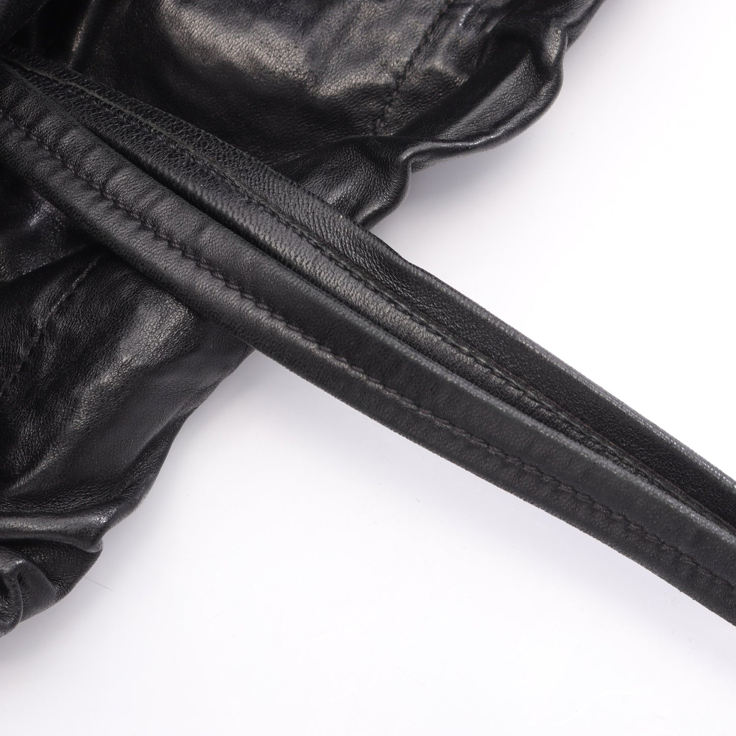 NAPPA ANTIQUE ショルダーバッグ トートバッグ レザー ブラック プラダ