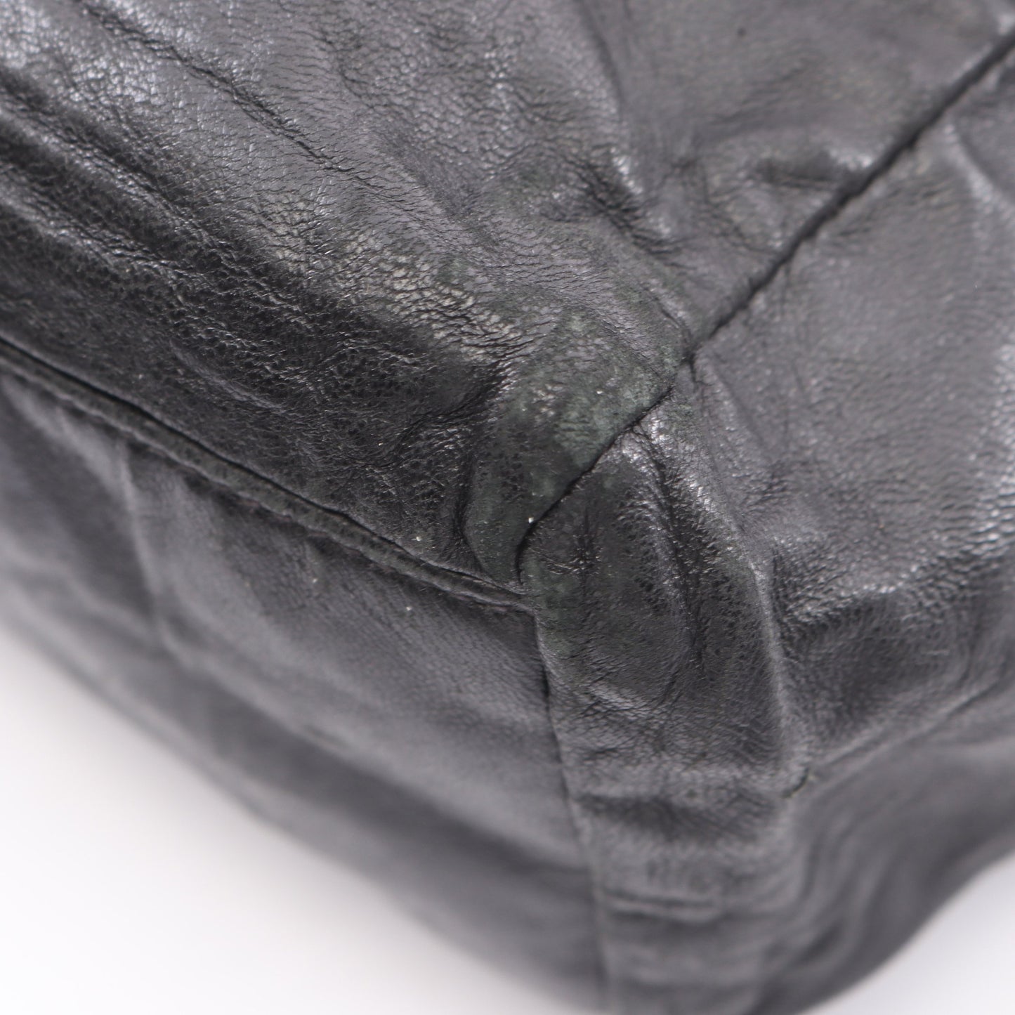 NAPPA ANTIQUE ショルダーバッグ トートバッグ レザー ブラック プラダ