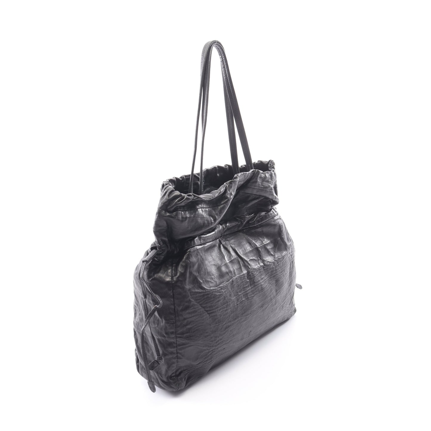NAPPA ANTIQUE ショルダーバッグ トートバッグ レザー ブラック プラダ