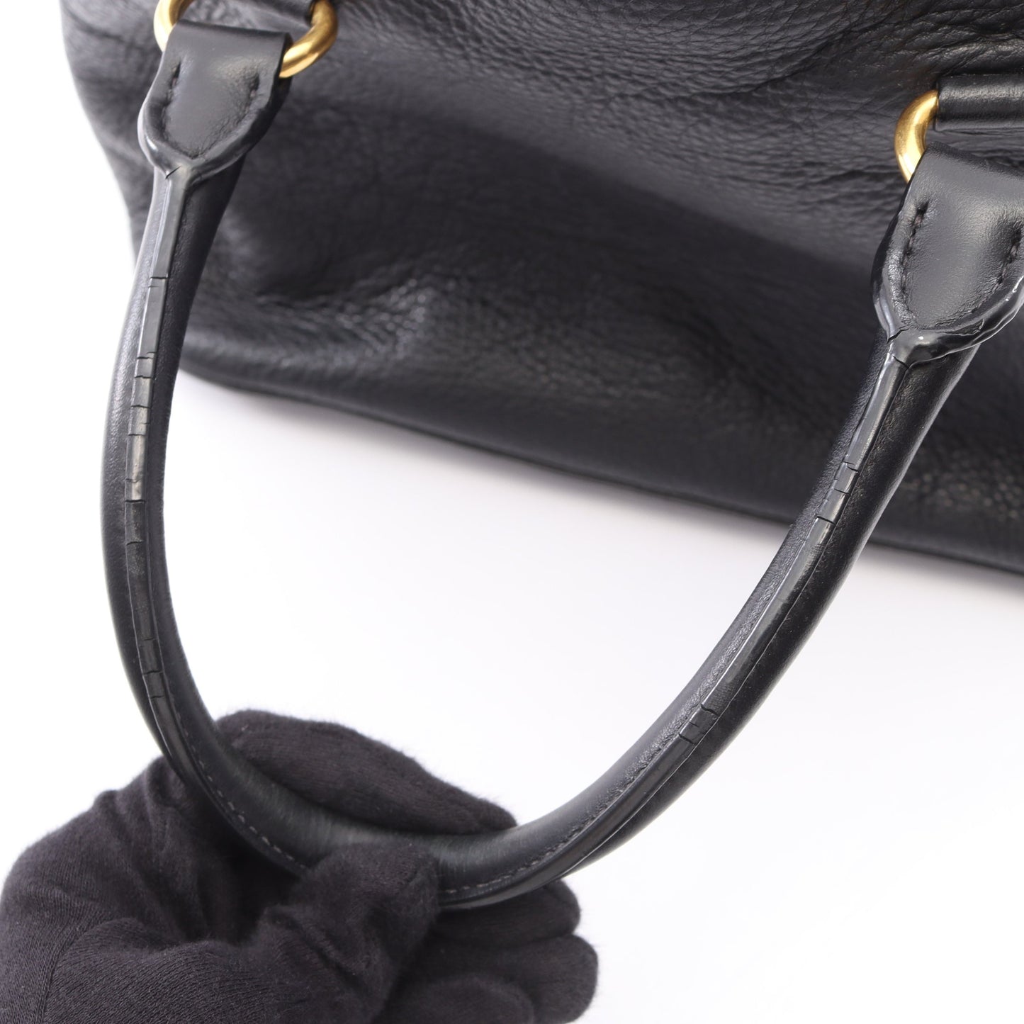 VIT.DAINO 2WAY ハンドバッグ レザー ブラック プラダ バッグ PRADA