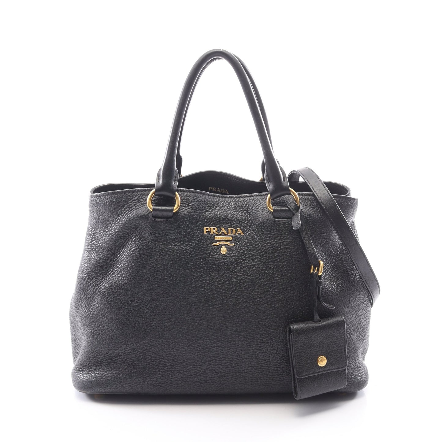 VIT.DAINO 2WAY ハンドバッグ レザー ブラック プラダ バッグ PRADA
