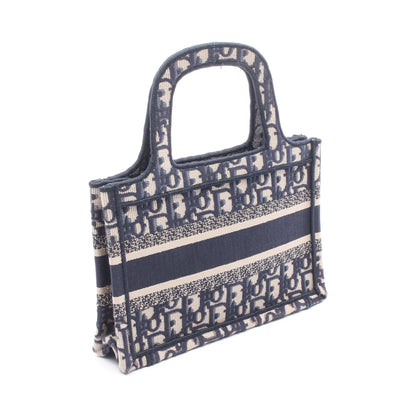 BOOK TOTE ブックトート ミニ ハンドバッグ キャンバス ネイビー ベージュ クリスチャンディオール バッグ Christian Dior