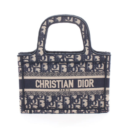 BOOK TOTE ブックトート ミニ ハンドバッグ キャンバス ネイビー ベージュ クリスチャンディオール バッグ Christian Dior