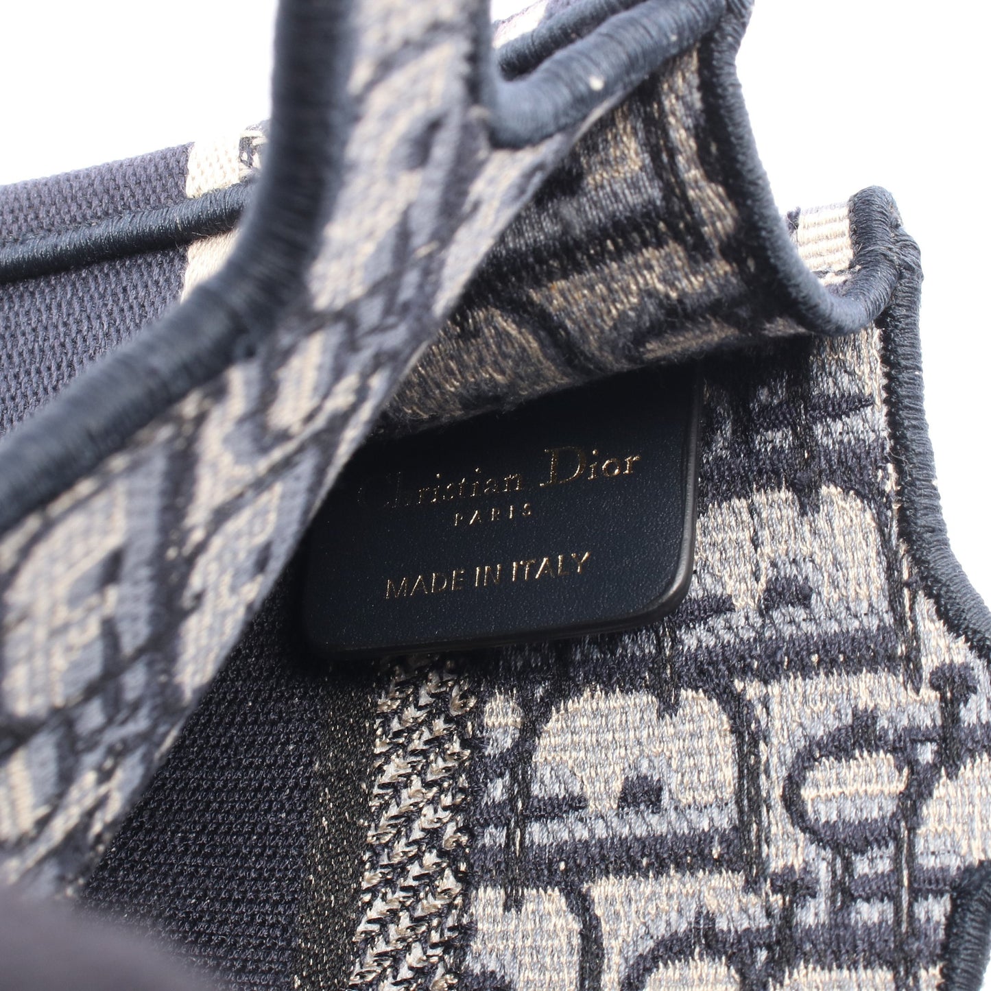BOOK TOTE ブックトート ミニ ハンドバッグ キャンバス ネイビー ベージュ クリスチャンディオール バッグ Christian Dior