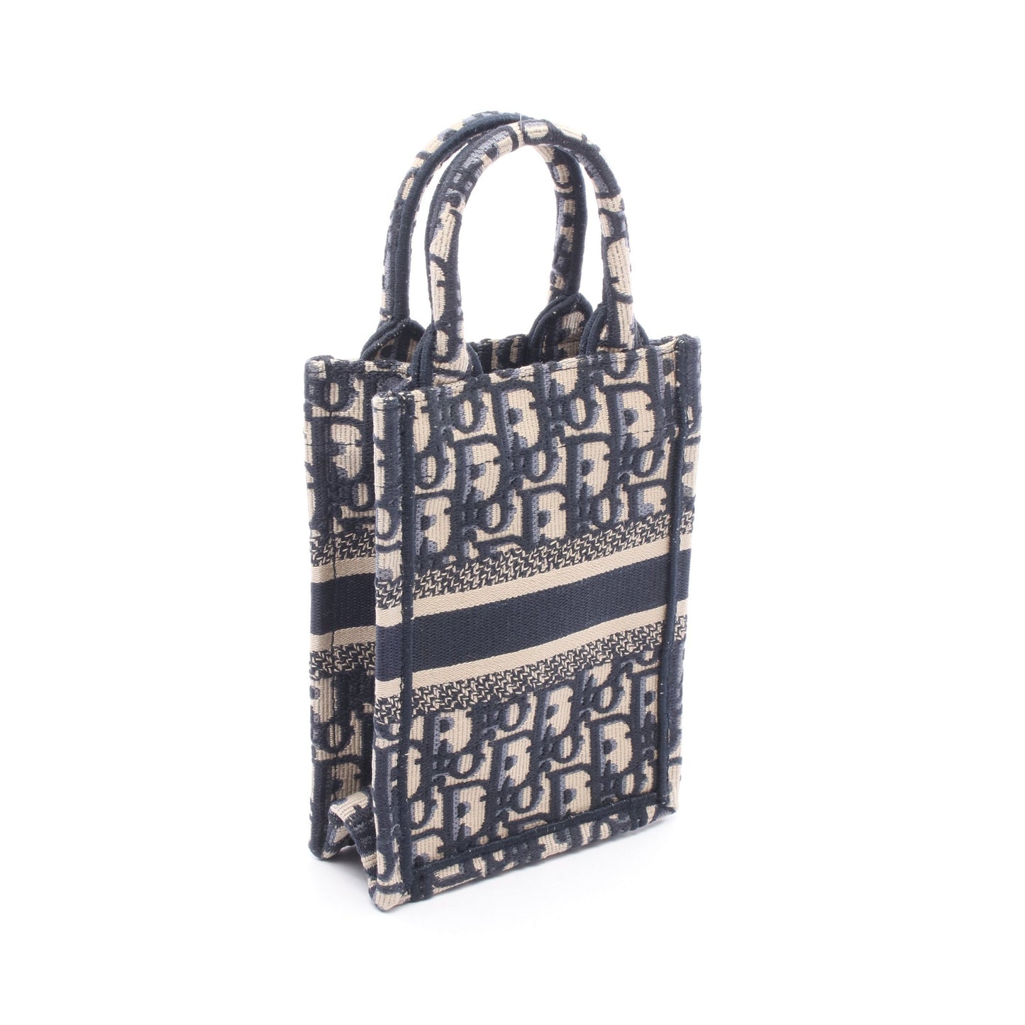 BOOK TOTE ブックトート バーティカルバッグ ミニ フォンバッグ 2WAY ハンドバッグ キャンバス ネイビー ベージュ クリスチャンディオール
