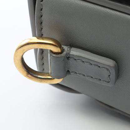 30 MONTAIGNE モンテーニュ ボックス ショルダーバッグ レザー グレー クリスチャンディオール