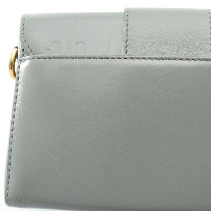 30 MONTAIGNE モンテーニュ ボックス ショルダーバッグ レザー グレー クリスチャンディオール