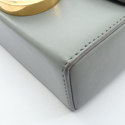 30 MONTAIGNE モンテーニュ ボックス ショルダーバッグ レザー グレー クリスチャンディオール