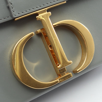 30 MONTAIGNE モンテーニュ ボックス ショルダーバッグ レザー グレー クリスチャンディオール