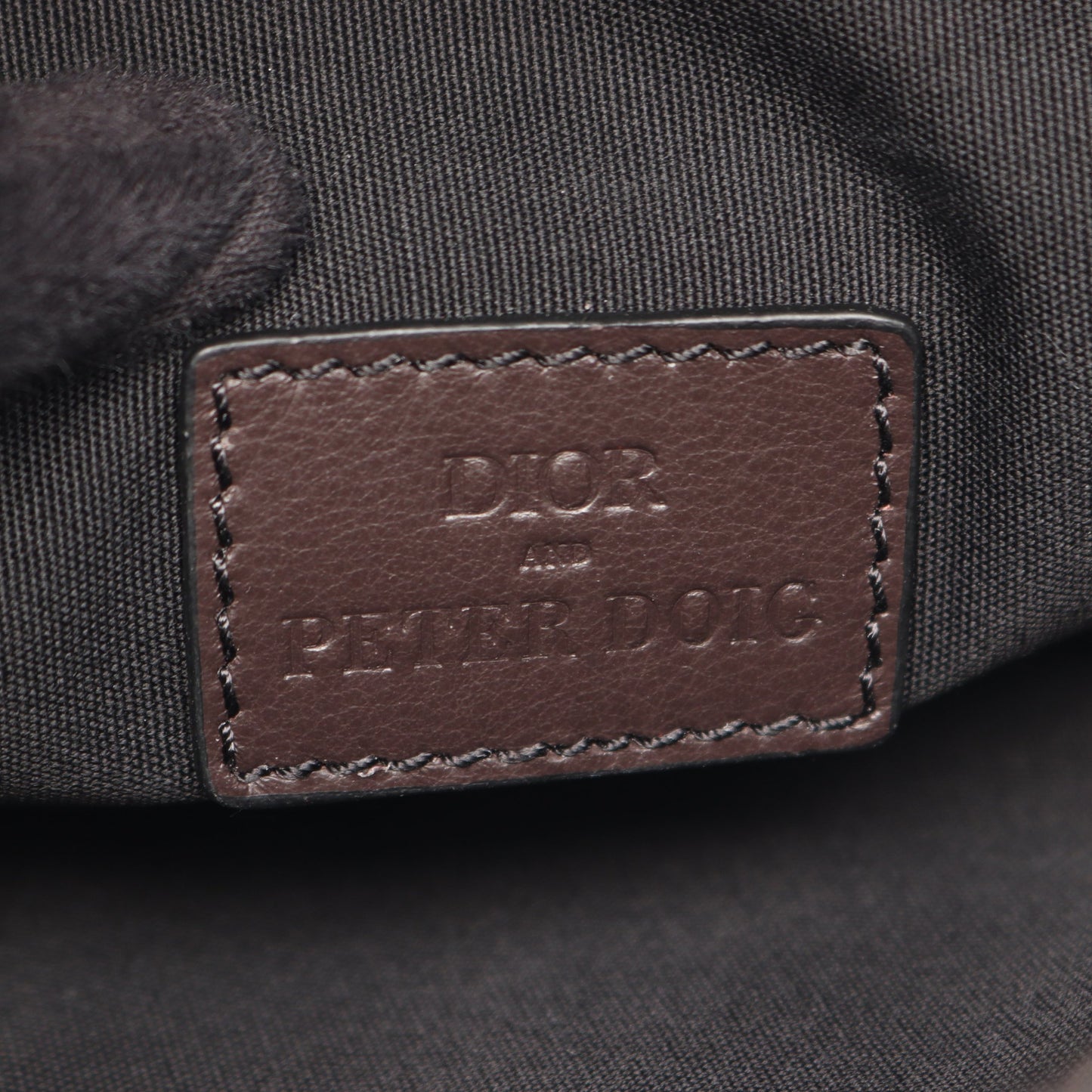 Christian Dior × PETER DOIG サドルバッグ ボディバッグ キャンバス レザー ダークブラウン マルチカラー クリスチャンディオール