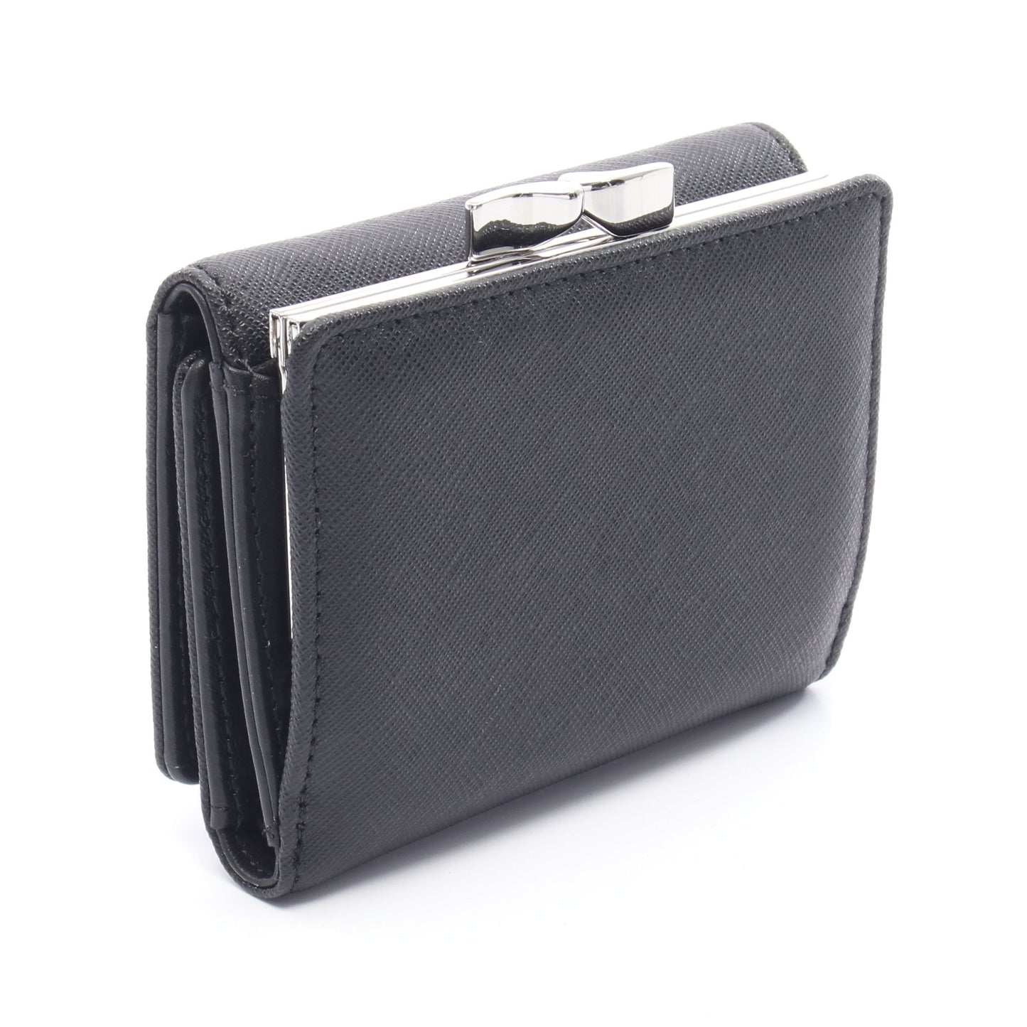 SMALL FRAME WALLET 三つ折り財布 レザー ブラック ヴィヴィアンウエストウッド