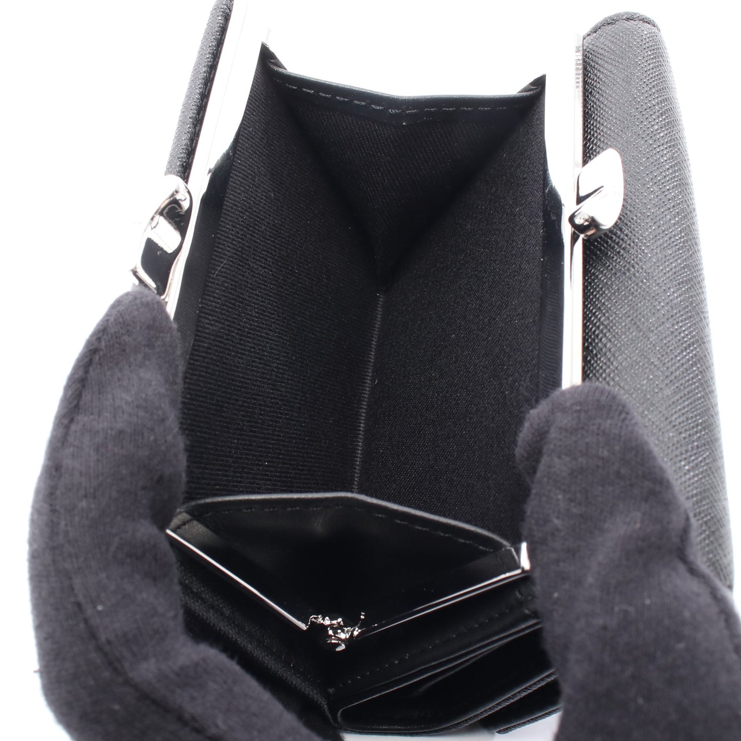 SMALL FRAME WALLET 三つ折り財布 レザー ブラック ヴィヴィアンウエストウッド