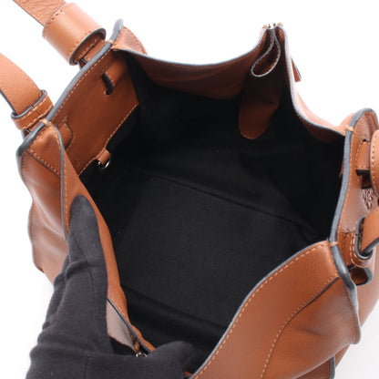 HAMMOCK SMALL ハンモック スモール ハンドバッグ レザー ブラウン ロエベ