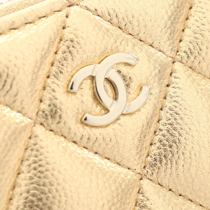 クラシック ジップ コインパース マトラッセ コインケース ソフトキャビアスキン ゴールド ゴールド金具 シャネル