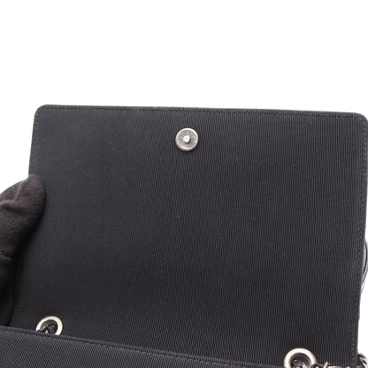 マトラッセ チェーンショルダーバッグ ラムスキン ブラック シルバー金具 シャネル バッグ CHANEL