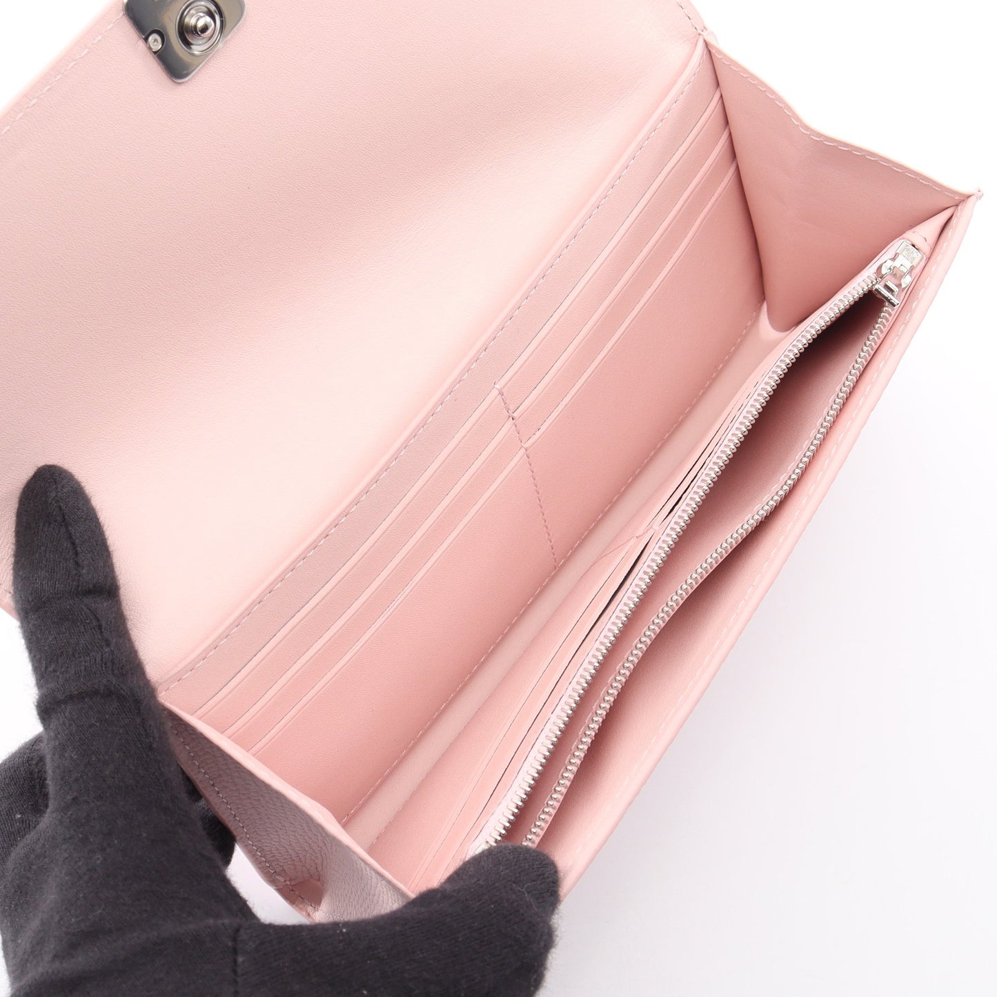 アナグラム コンチネンタル 二つ折り長財布 レザー ライトピンク ロエベ 財布・小物 LOEWE