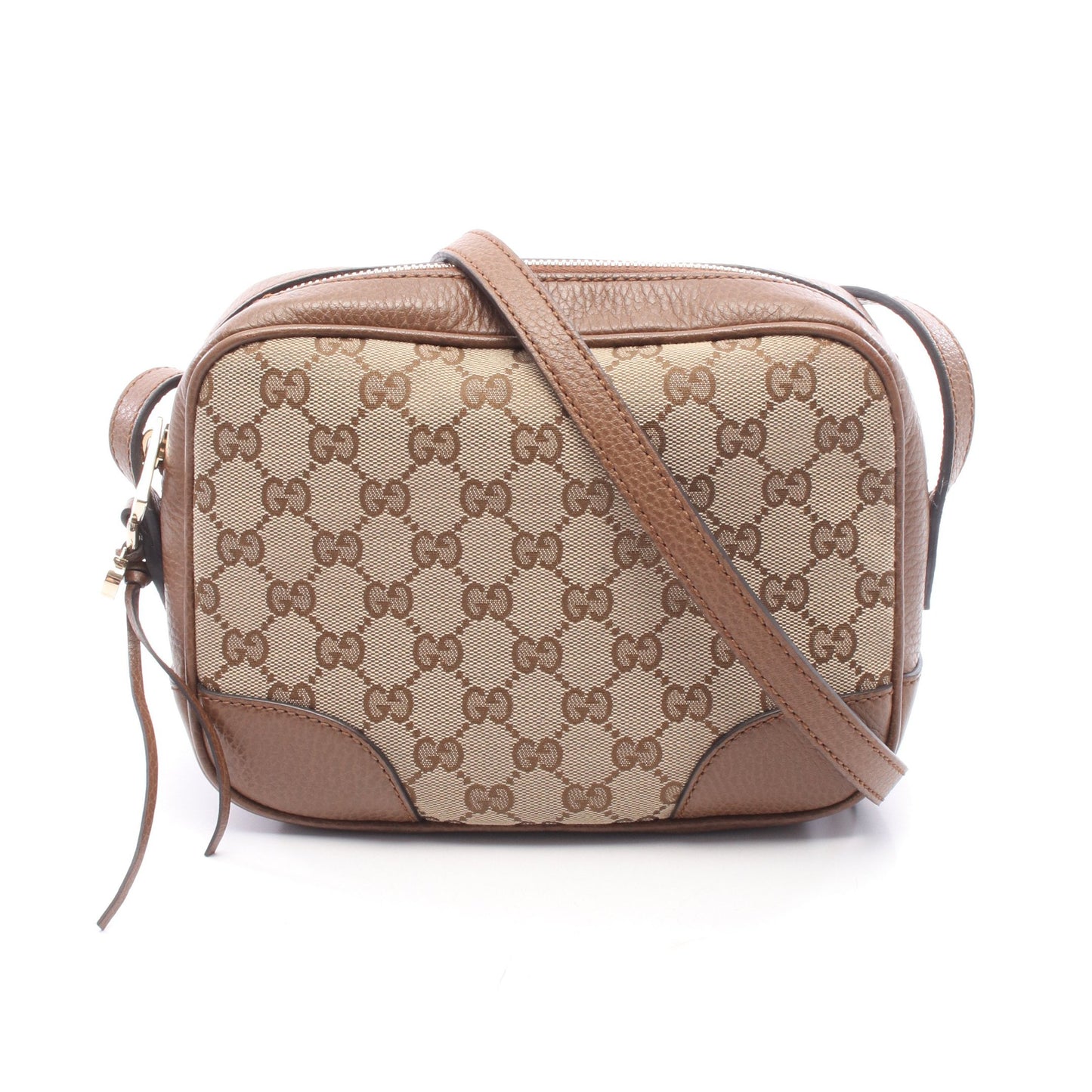 ブリー GGキャンバス ショルダーバッグ キャンバス レザー ベージュ ブラウン グッチ バッグ GUCCI