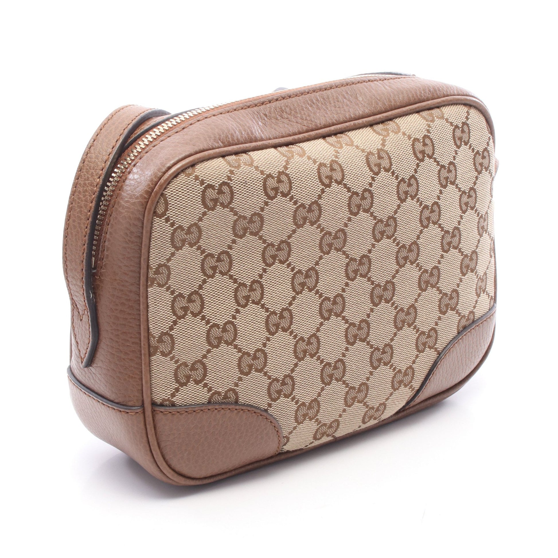 ブリー GGキャンバス ショルダーバッグ キャンバス レザー ベージュ ブラウン グッチ バッグ GUCCI