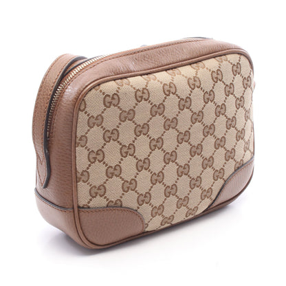 ブリー GGキャンバス ショルダーバッグ キャンバス レザー ベージュ ブラウン グッチ バッグ GUCCI