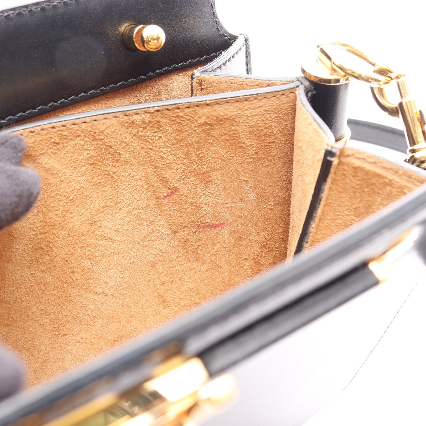 TOUCH スモール ショルダーバッグ レザー ブラック フェンディ バッグ FENDI
