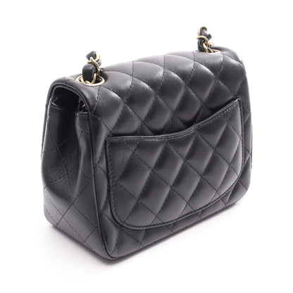 ミニマトラッセ チェーンショルダーバッグ ラムスキン ブラック ゴールド金具 シャネル バッグ CHANEL