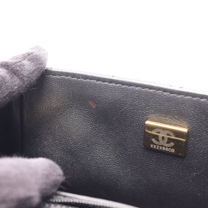 ミニマトラッセ チェーンショルダーバッグ ラムスキン ブラック ゴールド金具 シャネル バッグ CHANEL