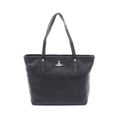 SHOPPER オーブ ショルダーバッグ トートバッグ レザー ブラック ヴィヴィアンウエストウッド