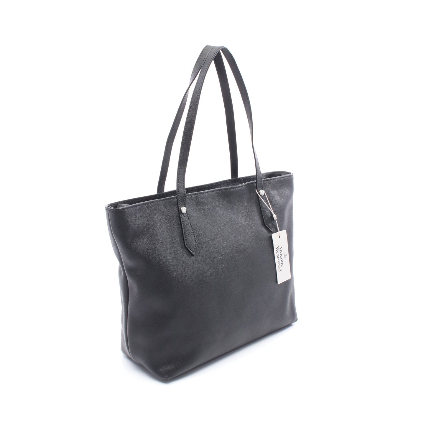 SHOPPER オーブ ショルダーバッグ トートバッグ レザー ブラック ヴィヴィアンウエストウッド