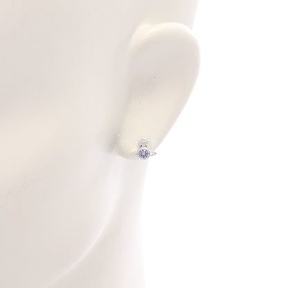 MAN LONDON ORB 片耳用 ピアス ラインストーン シルバー パープル ヴィヴィアンウエストウッド