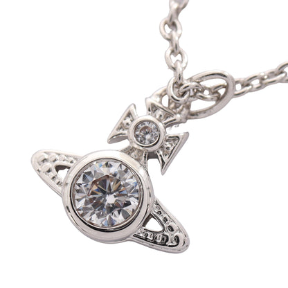 LONDON ORB PENDANT ネックレス ラインストーン シルバー クリア ヴィヴィアンウエストウッド