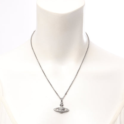 MINI BAS RELIEF PENDANT ネックレス ラインストーン シルバー クリア ヴィヴィアンウエストウッド