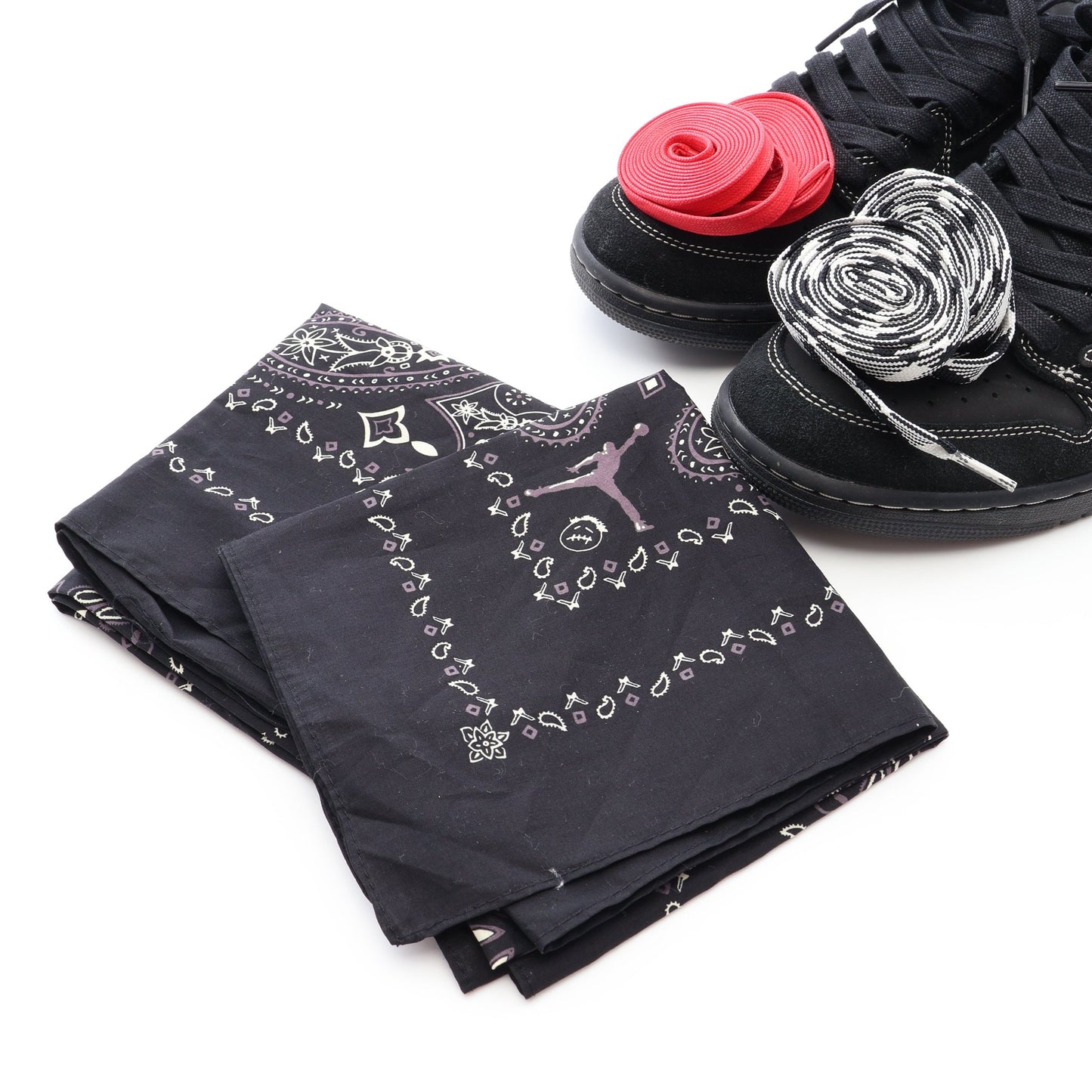 NIKE × TRAVIS SCOTT CACTUS JACK Air Jordan 1 Low OG SP Black Phantom スニーカー レザー スエード ブラック ナイキ