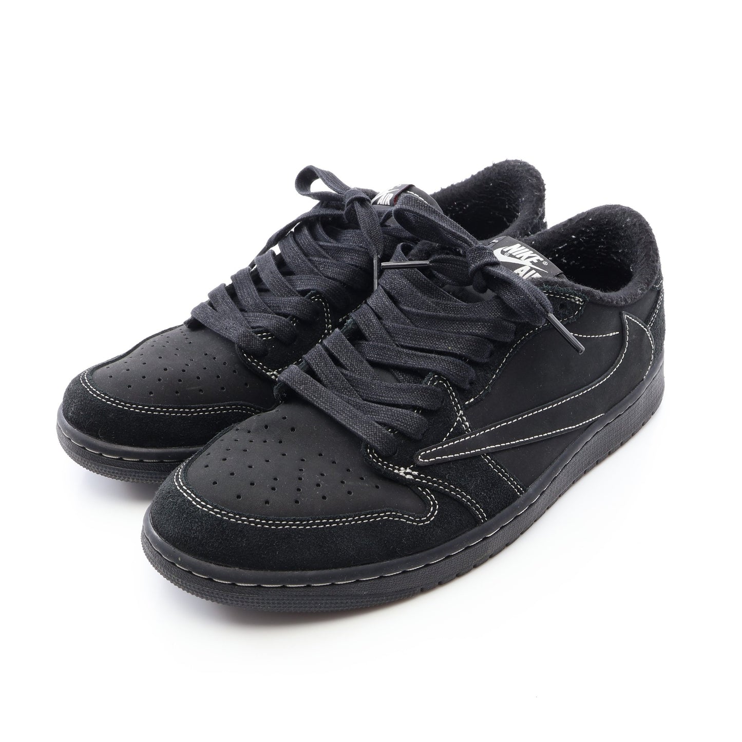 NIKE × TRAVIS SCOTT CACTUS JACK Air Jordan 1 Low OG SP Black Phantom スニーカー レザー スエード ブラック ナイキ
