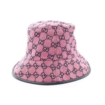 GGキャンバス バケット ハット コットン ピンク ブラック グッチ 財布・小物 GUCCI