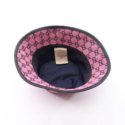 GGキャンバス バケット ハット コットン ピンク ブラック グッチ 財布・小物 GUCCI