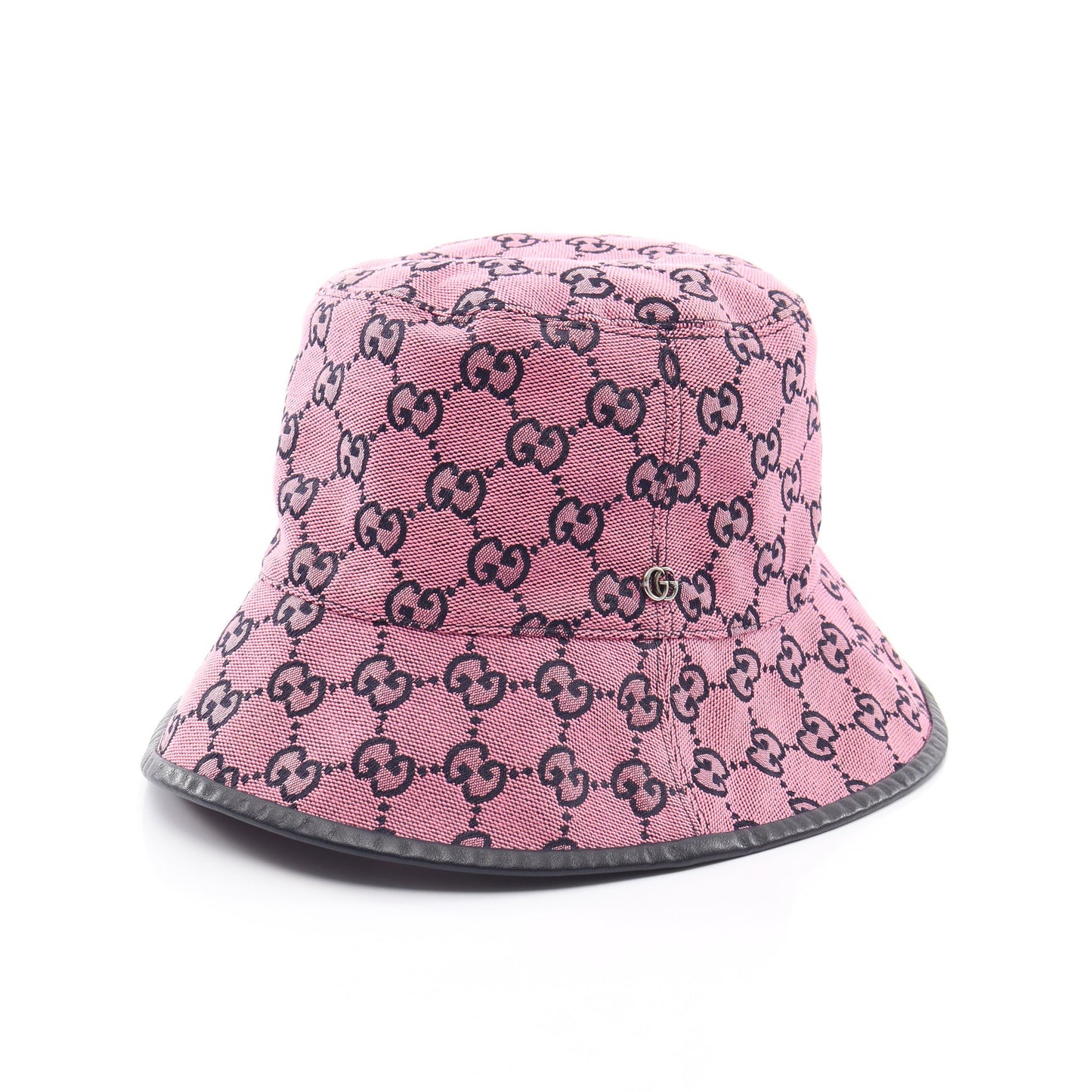 GGキャンバス バケット ハット コットン ピンク ブラック グッチ 財布・小物 GUCCI