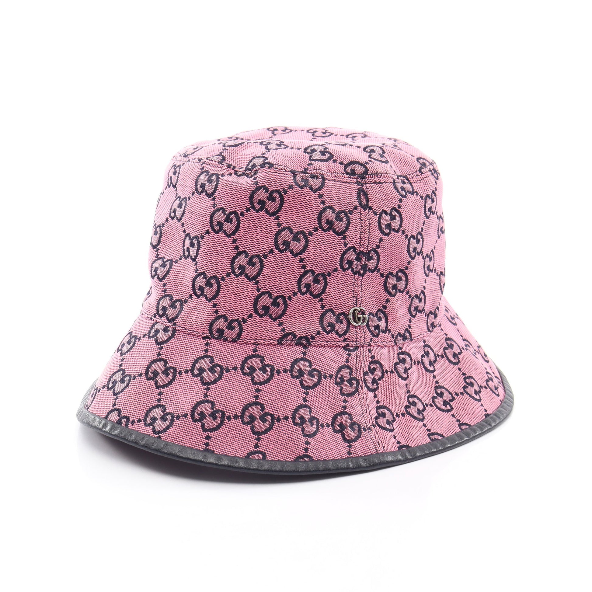 GGキャンバス バケット ハット コットン ピンク ブラック グッチ 財布・小物 GUCCI