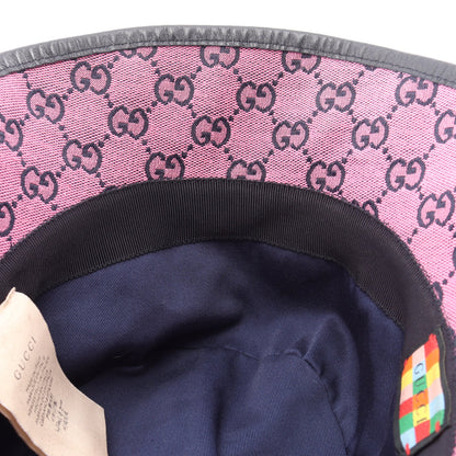 GGキャンバス バケット ハット コットン ピンク ブラック グッチ 財布・小物 GUCCI