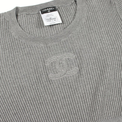 ココマーク リブ ワンピース コットン グレー シャネル ワンピース CHANEL