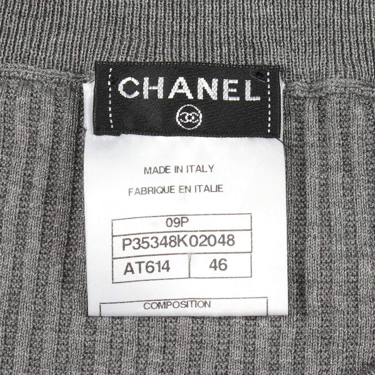 ココマーク リブ ワンピース コットン グレー シャネル ワンピース CHANEL