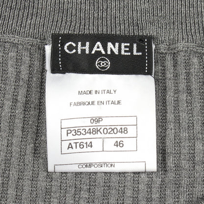 ココマーク リブ ワンピース コットン グレー シャネル ワンピース CHANEL