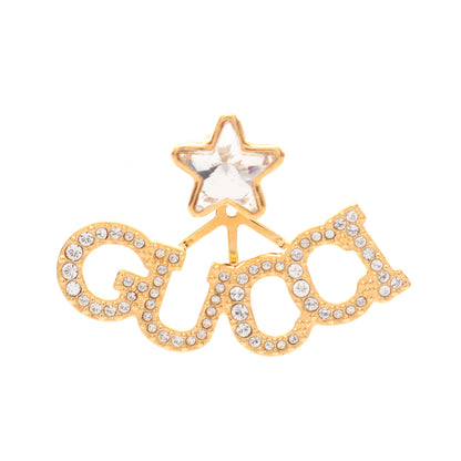 ロゴ 星 ピアス GP ラインストーン ゴールド グッチ