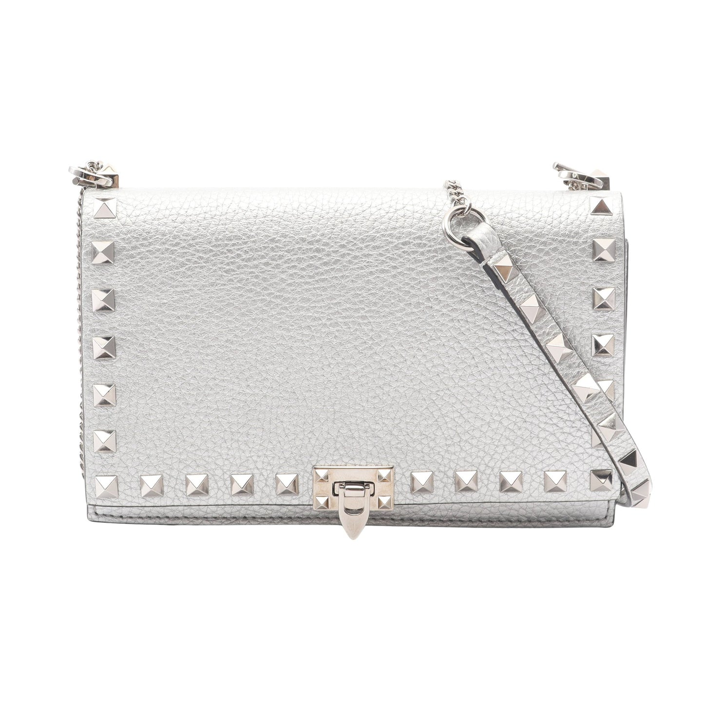 ロックスタッズ チェーンウォレット レザー シルバー ヴァレンティノガラヴァーニ バッグ VALENTINO GARAVANI