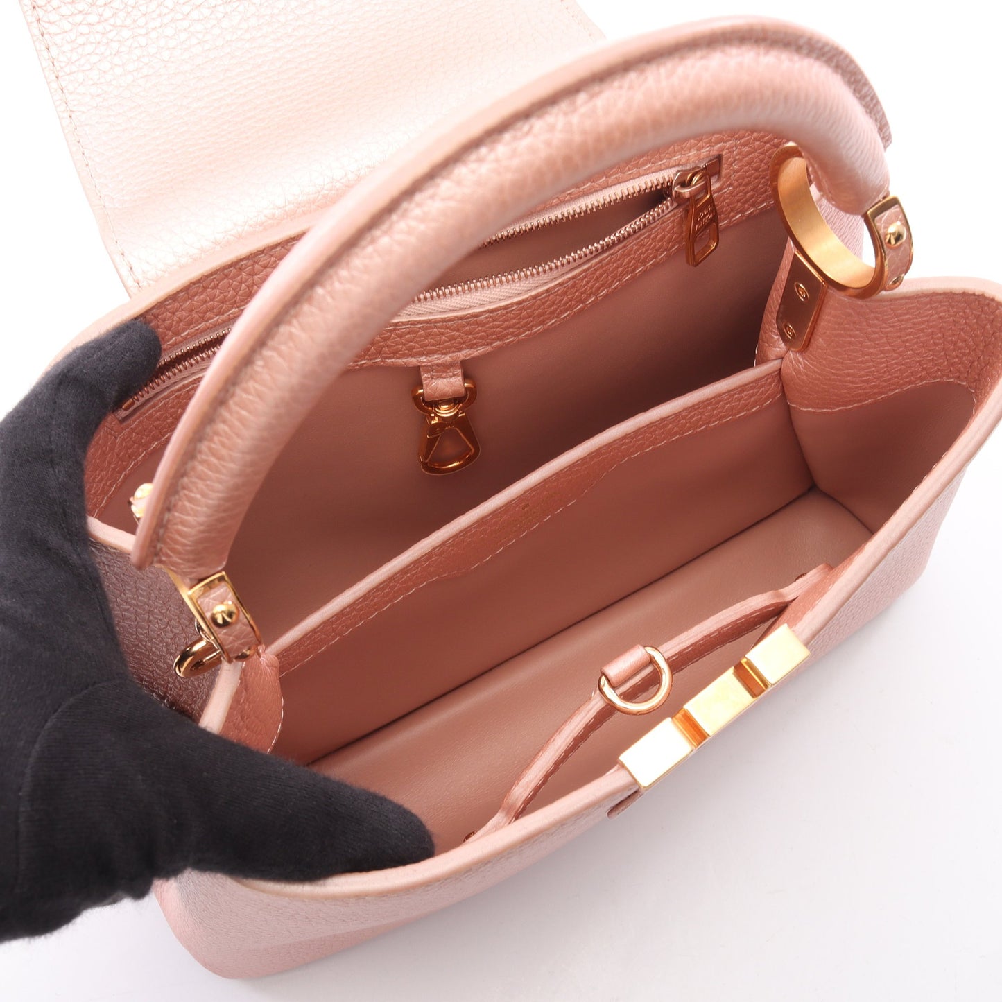 カプシーヌBB 2WAY ハンドバッグ レザー ピンク ルイヴィトン