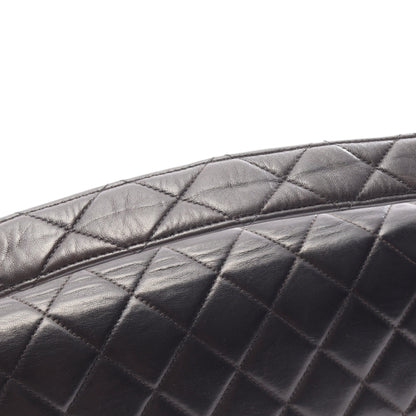 マトラッセ Wフェイス ハンドバッグ ラムスキン ブラック ゴールド金具 シャネル