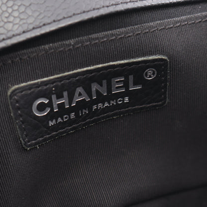 ボーイシャネル スモール チェーンショルダーバッグ キャビアスキン ブラック シルバー金具 シャネル