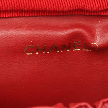ココマーク ハンドバッグ バニティバッグ キャビアスキン レッド ゴールド金具 シャネル バッグ CHANEL